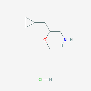 molecular formula C7H16ClNO B13514505 3-Cyclopropyl-2-methoxypropan-1-amine hydrochloride 