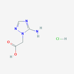 molecular formula C4H7ClN4O2 B13514506 2-(5-amino-1H-1,2,4-triazol-1-yl)acetic acid hydrochloride 