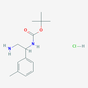 tert-butylN-[2-amino-1-(3-methylphenyl)ethyl]carbamatehydrochloride