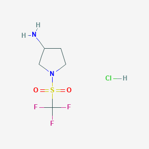 1-Trifluoromethanesulfonylpyrrolidin-3-aminehydrochloride