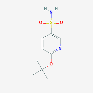 molecular formula C9H14N2O3S B13514544 6-(Tert-butoxy)pyridine-3-sulfonamide 