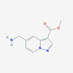 molecular formula C10H11N3O2 B13514546 Methyl 5-(aminomethyl)pyrazolo[1,5-a]pyridine-3-carboxylate CAS No. 1313726-36-1