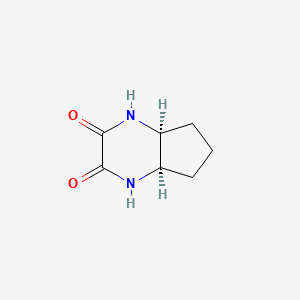 molecular formula C7H10N2O2 B13514552 rac-(4aR,7aS)-octahydro-1H-cyclopenta[b]pyrazine-2,3-dione, cis 