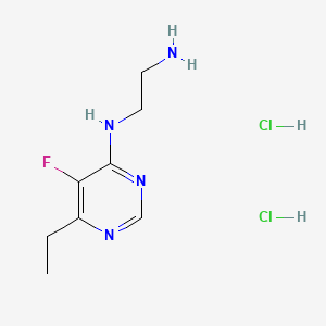 molecular formula C8H15Cl2FN4 B13514553 N1-(6-ethyl-5-fluoropyrimidin-4-yl)ethane-1,2-diamine dihydrochloride 