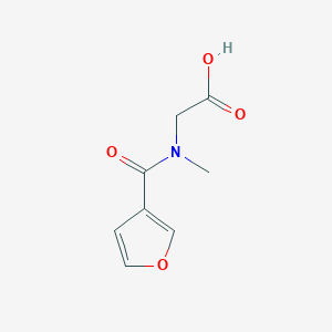 molecular formula C8H9NO4 B13514574 2-[1-(furan-3-yl)-N-methylformamido]acetic acid 