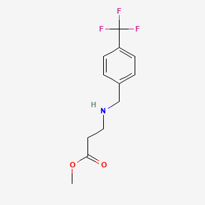 molecular formula C12H14F3NO2 B13514583 Methyl 3-({[4-(trifluoromethyl)phenyl]methyl}amino)propanoate CAS No. 1152579-22-0