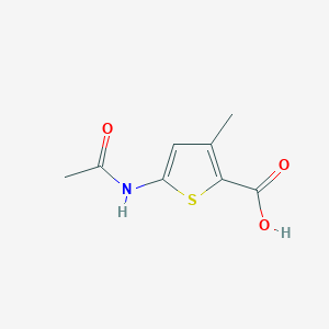 molecular formula C8H9NO3S B13514584 5-Acetamido-3-methylthiophene-2-carboxylic acid 