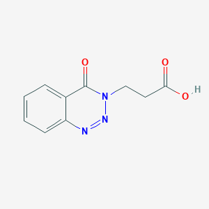molecular formula C10H9N3O3 B1351464 3-(4-氧代-1,2,3-苯并三嗪-3(4H)-基)丙酸 CAS No. 51672-79-8
