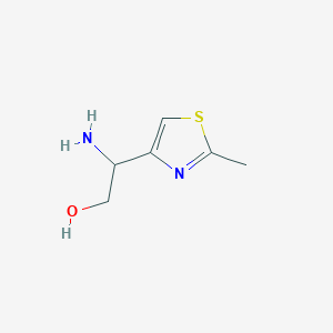 molecular formula C6H10N2OS B13514645 2-Amino-2-(2-methylthiazol-4-yl)ethan-1-ol 