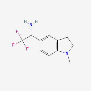 2,2,2-Trifluoro-1-(1-methylindolin-5-yl)ethan-1-amine