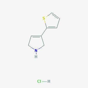 molecular formula C8H10ClNS B13514653 3-(thiophen-2-yl)-2,5-dihydro-1H-pyrrole hydrochloride 