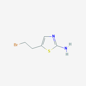 molecular formula C5H7BrN2S B13514656 5-(2-Bromoethyl)thiazol-2-amine 