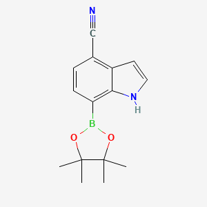 7-(4,4,5,5-tetramethyl-1,3,2-dioxaborolan-2-yl)-1H-indole-4-carbonitrile