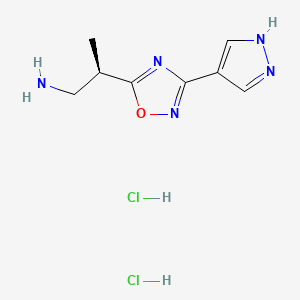 (2R)-2-[3-(1H-pyrazol-4-yl)-1,2,4-oxadiazol-5-yl]propan-1-amine dihydrochloride