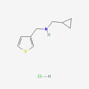 (Cyclopropylmethyl)[(thiophen-3-yl)methyl]aminehydrochloride