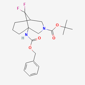 Tert-butyl 1-{[(benzyloxy)carbonyl]amino}-9,9-difluoro-3-azabicyclo[3.3.1]nonane-3-carboxylate