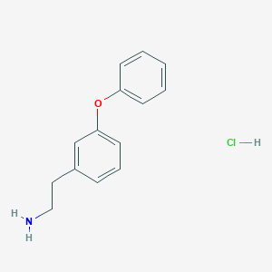 molecular formula C14H16ClNO B13514705 2-(3-Phenoxyphenyl)ethan-1-amine hydrochloride 