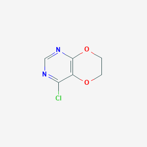 molecular formula C6H5ClN2O2 B13514708 4-chloro-6H,7H-[1,4]dioxino[2,3-d]pyrimidine 