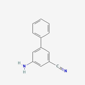 molecular formula C13H10N2 B13514710 3-Amino-5-phenylbenzonitrile 