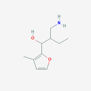 molecular formula C10H17NO2 B13514764 2-(Aminomethyl)-1-(3-methylfuran-2-yl)butan-1-ol 