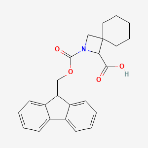 molecular formula C24H25NO4 B13514773 2-{[(9H-fluoren-9-yl)methoxy]carbonyl}-2-azaspiro[3.5]nonane-1-carboxylicacid 