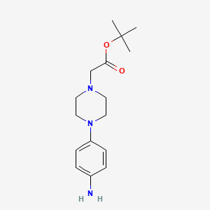 molecular formula C16H25N3O2 B13514789 Tert-butyl 2-[4-(4-aminophenyl)piperazin-1-yl]acetate 