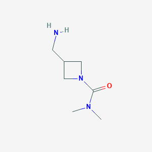 molecular formula C7H15N3O B13514794 3-(Aminomethyl)-N,N-dimethylazetidine-1-carboxamide 