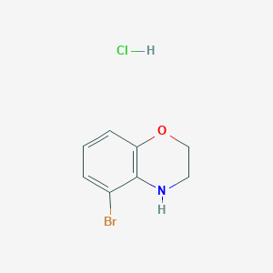 molecular formula C8H9BrClNO B13514801 5-Bromo-3,4-dihydro-2H-benzo[b][1,4]oxazine hydrochloride 