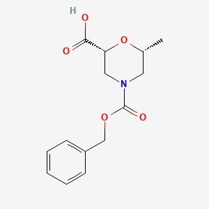 (2R,6R)-4-((Benzyloxy)carbonyl)-6-methylmorpholine-2-carboxylic acid