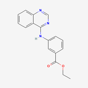 molecular formula C17H15N3O2 B13514809 Ethyl 3-(quinazolin-4-ylamino)benzoate 