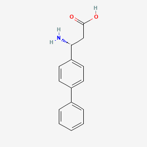 molecular formula C15H15NO2 B13514821 (3R)-3-Amino-3-(4-phenylphenyl)propanoic acid CAS No. 951174-48-4