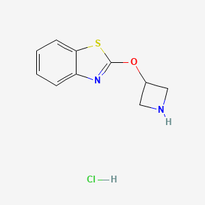 molecular formula C10H11ClN2OS B13514844 2-(Azetidin-3-yloxy)benzo[d]thiazole hydrochloride 