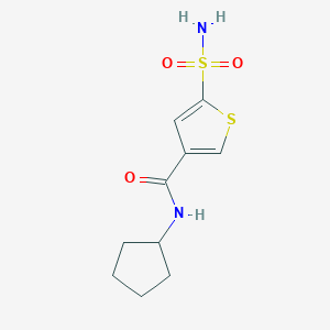 N-cyclopentyl-5-sulfamoylthiophene-3-carboxamide