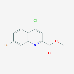 molecular formula C11H7BrClNO2 B13514858 Methyl 7-bromo-4-chloroquinoline-2-carboxylate 