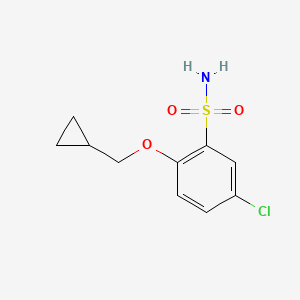 molecular formula C10H12ClNO3S B13514861 5-Chloro-2-(cyclopropylmethoxy)benzenesulfonamide 