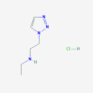 molecular formula C6H13ClN4 B13514896 N-ethyl-2-(1H-1,2,3-triazol-1-yl)ethan-1-amine hydrochloride 