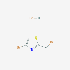 molecular formula C4H4Br3NS B13514897 4-Bromo-2-(bromomethyl)-1,3-thiazole hydrobromide 