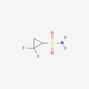 molecular formula C3H5F2NO2S B13514917 2,2-Difluorocyclopropane-1-sulfonamide 