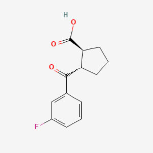 (1S,2S)-2-(3-fluorobenzoyl)cyclopentane-1-carboxylic acid