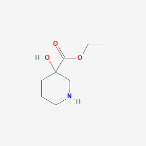 molecular formula C8H15NO3 B13514963 Ethyl 3-hydroxypiperidine-3-carboxylate 