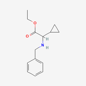 molecular formula C14H19NO2 B13515021 Ethyl 2-(benzylamino)-2-cyclopropylacetate 