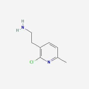 molecular formula C8H11ClN2 B13515049 2-(2-Chloro-6-methylpyridin-3-yl)ethan-1-amine 