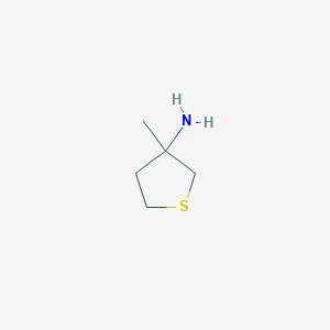 molecular formula C5H11NS B13515052 3-Methyltetrahydrothiophen-3-amine 