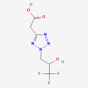 2-[2-(3,3,3-trifluoro-2-hydroxypropyl)-2H-1,2,3,4-tetrazol-5-yl]aceticacid