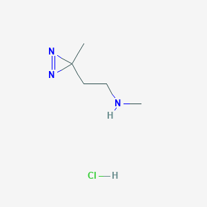 molecular formula C5H12ClN3 B13515067 methyl[2-(3-methyl-3H-diazirin-3-yl)ethyl]amine hydrochloride 