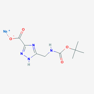 sodium5-({[(tert-butoxy)carbonyl]amino}methyl)-1H-1,2,4-triazole-3-carboxylate