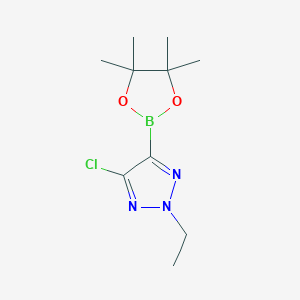 molecular formula C10H17BClN3O2 B13515079 4-Chloro-2-ethyl-5-(4,4,5,5-tetramethyl-1,3,2-dioxaborolan-2-YL)-2H-1,2,3-triazole 