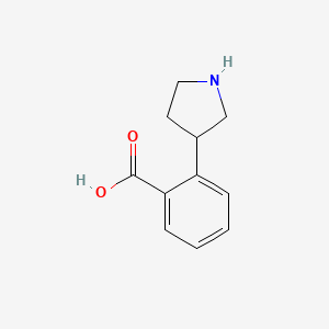 molecular formula C11H13NO2 B13515105 2-(Pyrrolidin-3-yl)benzoic acid 