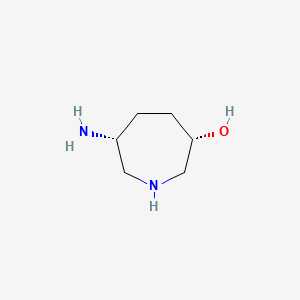 molecular formula C6H14N2O B13515107 rac-(3R,6S)-6-aminoazepan-3-ol 