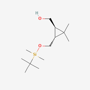 molecular formula C13H28O2Si B13515138 rac-[(1R,3R)-3-{[(tert-butyldimethylsilyl)oxy]methyl}-2,2-dimethylcyclopropyl]methanol, trans 